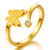 Exquisite Stainless Steel Butterfly Adjustable Ring