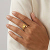 Exquisite Stainless Steel Butterfly Adjustable Ring