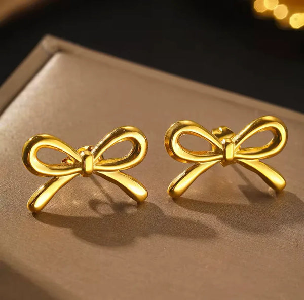 18k Gold Bow Combo Set