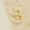 Marble Wave 18k Gold Earrings