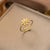 Adjustable Stainless Steel Flower Ring