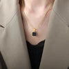 Stainless Steel Reversible Square Pendant