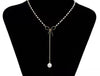 Graceful Bow Tassel Pearl Drop Pendant | Elegant Pearl Choker Necklace
