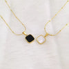 Stainless Steel Reversible Square Pendant