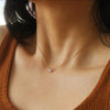 Stainless steel zircon heart pendant