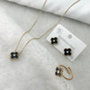Classic Stainless Steel Clover Stone Combo Deal