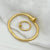 Stainless Steel Nail Bangle+ Ring