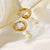 Pearl Drop Hoop Earrings
