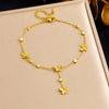 Butterfly Charm Zircon Anklet | Stainless Steel