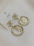 Designer Stainless Steel CC Pearl No.5 And Perfume Charm Circle Drop Earrings