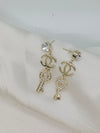 Stainless Steel Charming CC Earrings