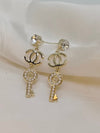 Stainless Steel Charming CC Earrings