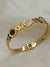 Stainless Steel Roman Numeral Stones Bangle