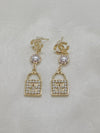 Stainless Steel Charming CC Earrings
