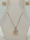Premium Quality Sterling Silver Zircon Pendant Necklace Set