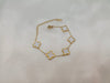 Classic Black Four Leaf Link Bracelet for Women Girls