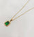 Gorgeous Cubic Emerald Stainless Steel Locket