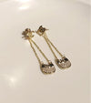 Luxury Launch Bag Purse Stainless Steel CC Earrings