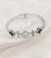 Stainless Steel Clover Silver Handcuff