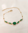 18k Gold Plated Non Tarnish Stainless Steel Colorful Zircon Bracelet 7 Colors