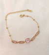 18k Gold Plated Non Tarnish Stainless Steel Colorful Zircon Bracelet 7 Colors