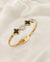 Stainless Steel Clover Stones Handcuff