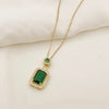 Luxury Stainless Steel Zirconia Pendant Necklace in 3 Different Colors