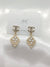 Dazzling Stainless Steel CC Stone Studded Earrings