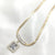 Luxury 18kgold PlatedZircon Stainless Steel Snake Chain Pendant Necklace