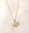 Sparkling Stainless Steel Moveable Pendant Necklace
