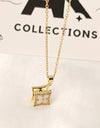 Sparkling Stainless Steel Moveable Pendant Necklace