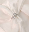 Stunning S925 Sterling Silver Zircon Stone Adjustable Ring