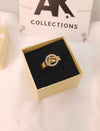 Stainless Steel Brand Inspired F Ring