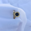 Tarnish Free Adjustable Roman Numeral Ring With Artificial Zirconia Stone
