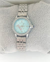 Designer Women Wrist Watch with Diamond Accent Stainless Steel Band For Girls