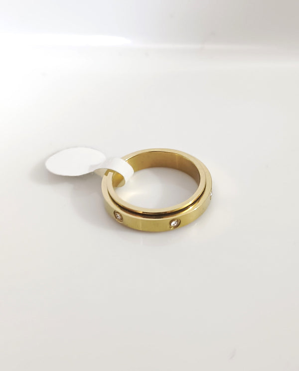 Double Moveable Brand Inspired Ring