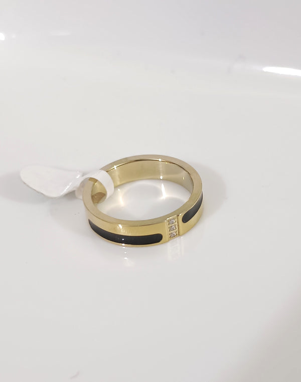 Black and Gold Band Ring