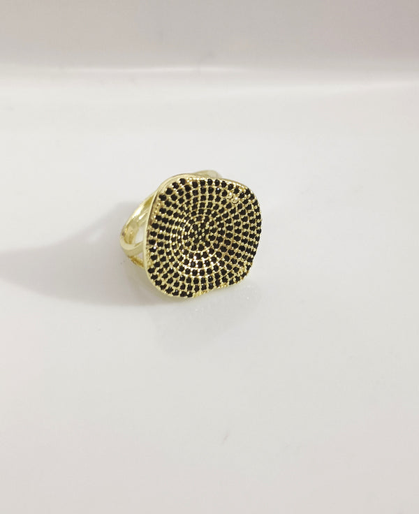 Graceful Adjustable Studded Ring