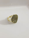 Graceful Adjustable Studded Ring