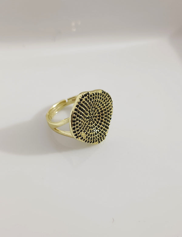 Graceful Adjustable Studded Ring