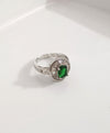 Lux Emerald Crystal Adjustable Ring
