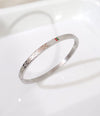 Brand Inspired Silver Bangle