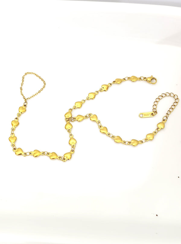 Heart Loop Minimal Hand Chain