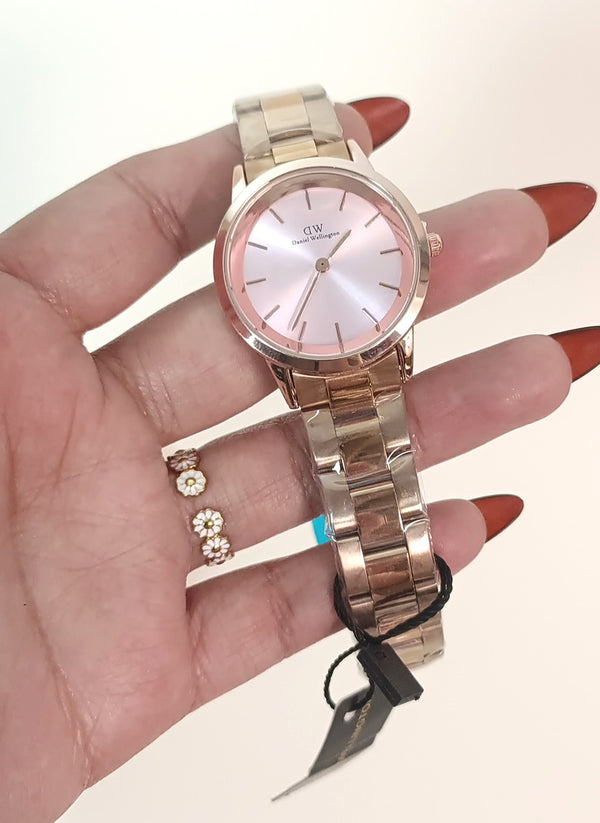 Stunning Pink Dial Stainless Steel Watch