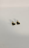 Heart Black Stud