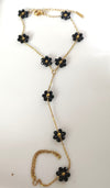 Flower Hand Chain (Black)