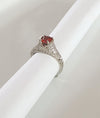 LOVE Zircon Silver Adjustable Ring