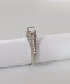 LOVE White Stone Studded Adjustable Ring