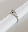 LOVE White Stone Studded Adjustable Ring