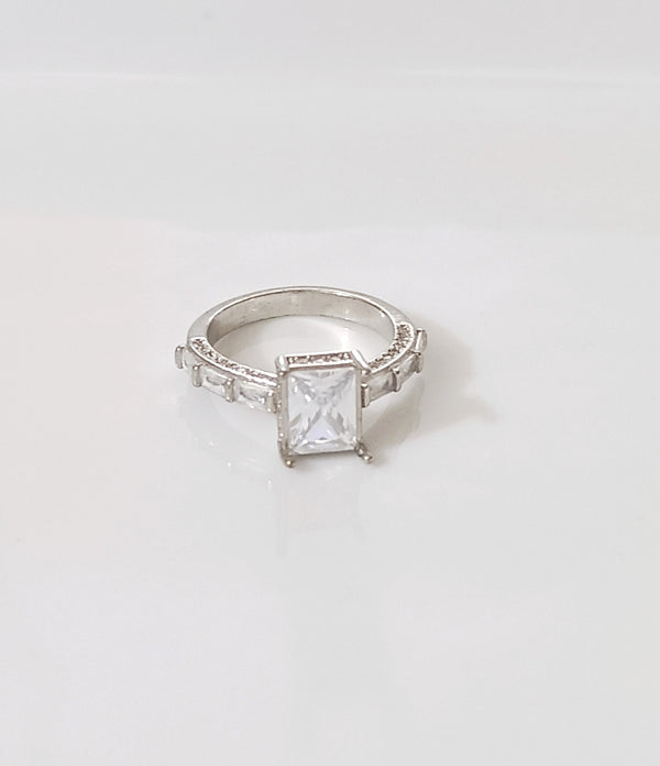 Silver Zircon Ring